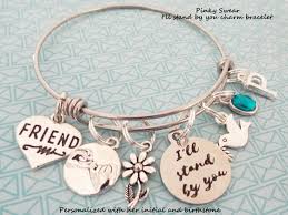 From silver to rose gold and bangles to mesh, our charm bracelets are special like your unique personality. Best Friend Gift Encouragement Jewelry Friend S Birthday Personalized Gift Custom Charm Bracelet Birthstone Jewelry Initial Bracelet