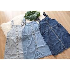 Kancing kait digunakan sebagai pengancing bra, longtorso, dan untuk penahan belahan yang dipasangkan pada akhir pemasangan zipper/ retsleting. Myla Denim Overall Baju Kodok Model Kancing Depan Shopee Indonesia