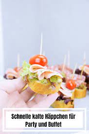 Bunte partyspieße sind ebenfalls schnell bestückt. Schnelle Kalte Happchen Fur Party Und Buffet Calistas Traum In 2021 Party Happchen Babyparty Happchen Happchen
