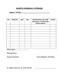 Share share on facebook tweet on twitter. Doc Kartu Kendali Literasi Buku Kitab No Tanggal Bab Anik Wahyuning Sulistyowati Academia Edu