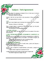 Subject is the person, place, thing or idea about which we are talking about in the sentence. Subject Verb Agreement Esl Worksheet By Danghongminh