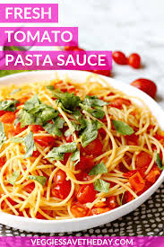 Maybe you would like to learn more about one of these? Fresh Tomato Pasta Sauce Is A Classic Italian Recipe Bursting With Flavor From Garlic And Fresh Basil T Fresh Tomato Pasta Italian Recipes Vegan Pasta Recipes