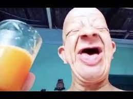 Bald guy drinks orange juice over one million times. Bald Guy Drinks Orange Juice Youtube