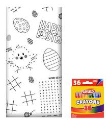 Coloring book easter rabbit theme 2. Kids Coloring And Activity Easter Tablecloth Bundle 2 Items 1 Paper Tablecover 1 Box Of Crayons Buy Online In Angola At Angola Desertcart Com Productid 124751212