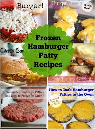 The final result, a superfast hearty casserole, is an easy and fast dinner option. 6 Easy Meals Using Frozen Hamburger Patties Burger Patty Recipe Recipes Hamburger Recipes Patty