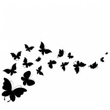 Black And White Wall Art Butterfly Wall Painting Butterfly Silhouettes Wall Mural Theme Dividers Instagram Butterfly Wall Art Silhouette Painting