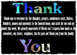 In this event, it is fine to address the thank you. Funeral Thank You Poems And Notes Words Of Wisdom Wikitanica