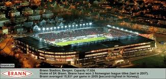 Brann has been in the norwegian premier league tippeligaen since 1987, except for a relegation after the 2014 season. Brann Stadion Bergen Home Of Sk Brann Of Norway Bergen Norway Stadium