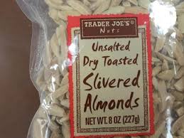 unsalted dry roasted slivered almonds