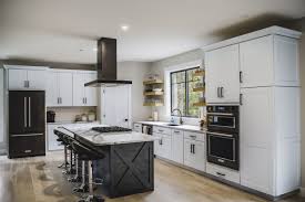 Open Shelves Farmhouse Kitchen In 2020 Black Appliances Kitchen Black Stainless Steel Appliances Engineered Flooring
