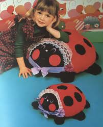 Original Chart Sewing Pattern A Sit On Ride On Ladybird Ladybug Cushions Or Pillows In 2 Sizes