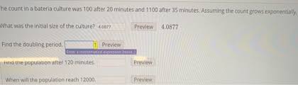 All specimens must be delivered to the laboratory within 4 hours of collection. Solved He Count In A Bateria Culture Was 100 After 20 Min Chegg Com