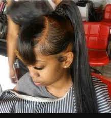 High Ponytail With Ombre Bangs Long Ponytail Hairstyles Sleek Ponytail Ponytail Styles