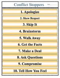 Conflict Resolution Poster Pdf File Conflict Starters Conflict Stoppers Conflict Resolution Conflict Management Resolving Conflict