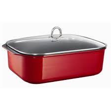 Baccarat Bio Roaster With Lid Red 34 X 24cm Roasting Pans Roasting Racks Oven Glove Roaster Roasting Racks