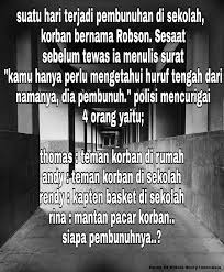 Kira² apa jawaban yang tepat untuk mengisi (?) kunci : Instance Of Riddle Riddle Dan Jawaban Indonesia