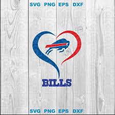 Svg suitable for cricut cutting machine and other cutting machines and customizable eps adobe illustrator, coreldraw and inkscape. Buffalo Bills Open Heart Football Logo Rugby Svg Png Cut File Cricut Lloydsane On Artfire