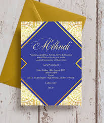 This tutorial is a duo greeting cards or invitation card as well as. Royal Blue Gold Mehndi Baraat Card Marriage Invitation Card Royal Blue And Gold Blue Invitation