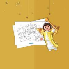 First i'm going to paint a beautiful princess! Colouring Sheet Playmobil Christmas