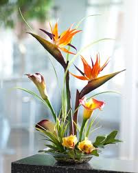 Artificial Bird Of Paradise Flower Arrangement Uk Bird Of Paradise Calla Lilysilk Flower Centerpiece Artificial Flower Arrangements Tropical Flower Arrangements Flower Arrangements