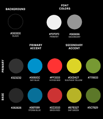 Background Font Primary And Base Color Selections Shown In The Dark Theme Color Color Palette Themes App