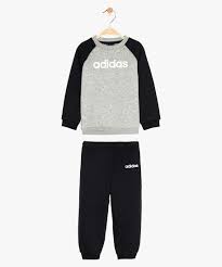 Vente en ligne de chaussures de skate adidas i e shiny fzh survetement bebe ref : Jogging Bebe En Matiere Molletonnee Adidas Gemo