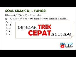 Check spelling or type a new query. Trik Cepat Soal Fungsi Komposisi Dan Invers 3 Persiapan Utbk 2021 Youtube