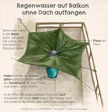 Wenn sie sich gedanken über eine regenwassernutzung machen, gehen damit meist gedanken über den. Regenwasser Auf Dem Balkon Auffangen Methoden Myhomebook