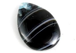 Black Agate Pendant A Dark Colored Stone With See Through Druzy And White Lines A Teardrop Shaped Medallion For Making Gemstone Jewelry In 2020 Agate Pendant Black Agate Teardrop Shape