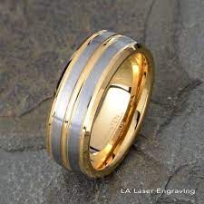 Two Tone Wedding Ring Tungsten Wedding Band Mens Wedding Etsy In 2020 Unusual Wedding Rings Tungsten Wedding Bands Choosing Wedding Rings