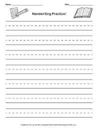 Printable cursive writing worksheets teach how to write in cursive handwriting. Handwriting Practice Paper For Kids Blank Pdf Templates