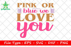 Download Pink Or Blue We Love You Graphic By Star Graphics Creative Fabrica PSD Mockup Templates