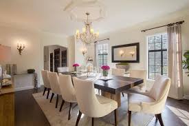 Accented by the crystal vines chandelier and matching sconces. Glamorous Dining Room Design Ideas