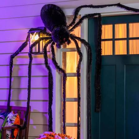 Evergreen Garden 12 Foot Giant Black Spider with Flexible Dangling Legs, Halloween Decoration for Outside Roof, Porch, Yard, Outdoor Weatherproof Decor for Spooky Scary Haunted House Costume Party : Amazon.ca: Home