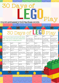 30 Days Of Lego Play Free Printable Calendar Lego Challenge Lego Activities Lego Projects