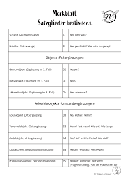 Merkblatt Satzglieder Bestimmen Wochenplan Fantasiegeschichte Unterrichtsmaterial In Den Fachern Daz Daf Deutsch In 2020 Satzglieder Wochen Planer Aufgabenstellung