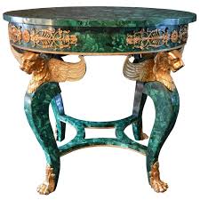 Russian Empire Malachite Table Antiques Malachite Empire Style