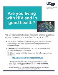 Maybe you would like to learn more about one of these? Caps Ucsf On Twitter Icymi Living W Hiv In Good Health Ucsf Study Seeks Participants Willing To Answer Questions Related To Research In Search Of A Cure For Hiv Earn Up
