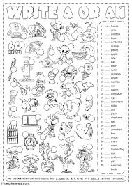 The Indefinite Articles Interactive And Downloadable Worksheet You Can Do The E English Grammar For Kids Learning English For Kids English Worksheets For Kids