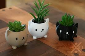 Compare prices on popular products in home decor. Cat Planter Pot For Cactus Succulents Or Air Plants A Neko Etsy In 2021 Cat Planter Flower Pots Clay Crafts