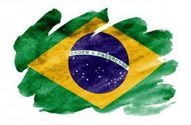 Bandeira Do Brasil E Retratada No Estilo Aquarela Liquido Isolado No Branco Bandeira Do Brasil Pintura De Bandeira Brasil