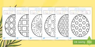 You can use this easter egg colouring sheet as part of a colouring activity, inserting a period of. Easter Egg Color By Number English Spanish Easter Egg Coloring By Numbers