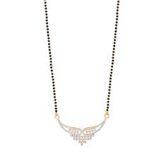 Vibha Diamond Mangalsutra Tanishq The first of these bridal mangalsutras with price, its a short mangalsutra design and is as follows tanishq