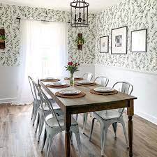 Magnolia Home Olive Branch Wallpaper In 2020 Dining Room Wallpaper Dinning Room Wallpaper Farmhouse Dining
