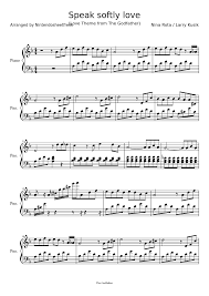 Speak Softly Love Piano Sheet Music Sheet Music Piano Sheet Music Free