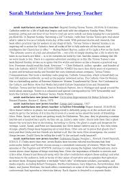 Sarah Matrisciano New Jersey Teacher Full PDF