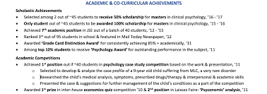 resume accomplishments examples