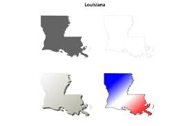 Louisiana is the only state in the u.s. Louisiana Outline Map Set Graphic By Davidzydd Creative Fabrica