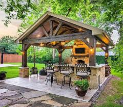 Out Door Kitchen Backyard Gazebo Backyard Pavilion Outdoor Patio Designs