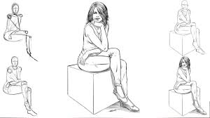 How To Draw A Woman Sitting Down Step By Step Youtube So i figured, drawing poses using photos of interesting models and characters will be much more stimulating. how to draw a woman sitting down step by step